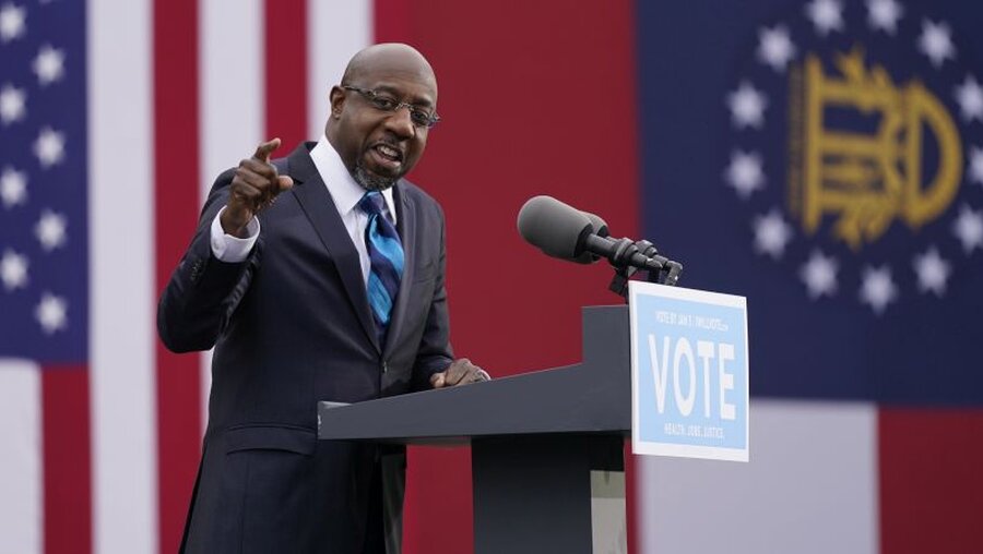 Raphael Warnock, demokratischer Kandidat für den US-Senat in Georgia / © Patrick Semansky/AP (dpa)