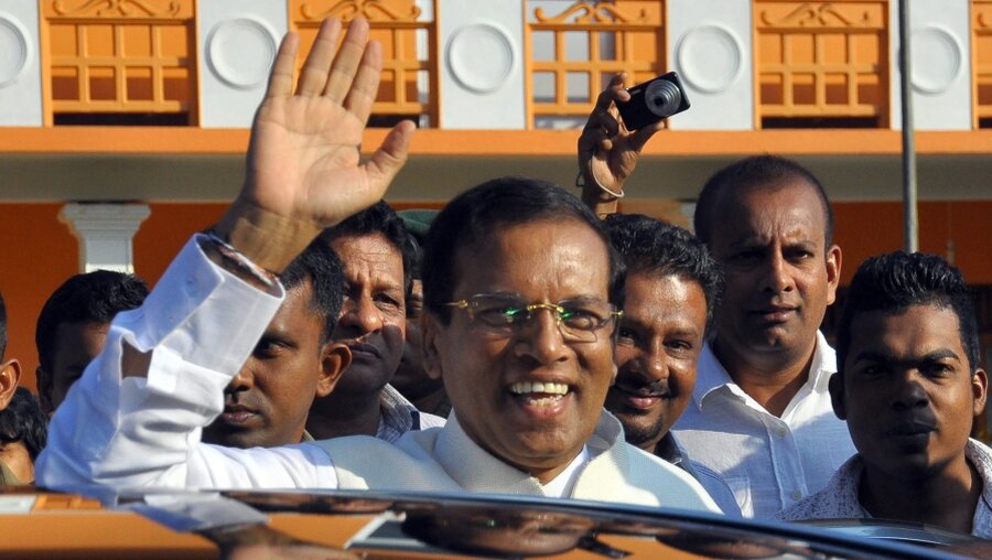 Sri Lankas neuer Präsident Sirisena (dpa)