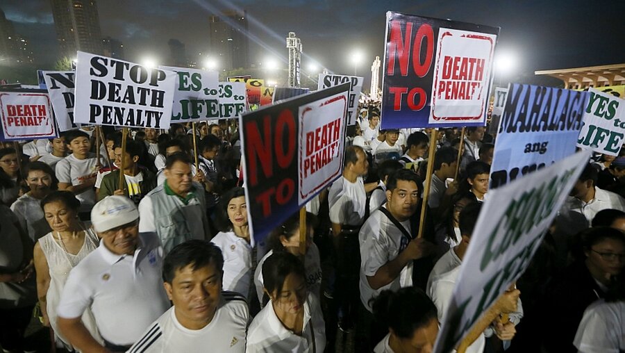 Protest gegen Todesstrafe auf den Philippinen / © Bullit Marquez (dpa)