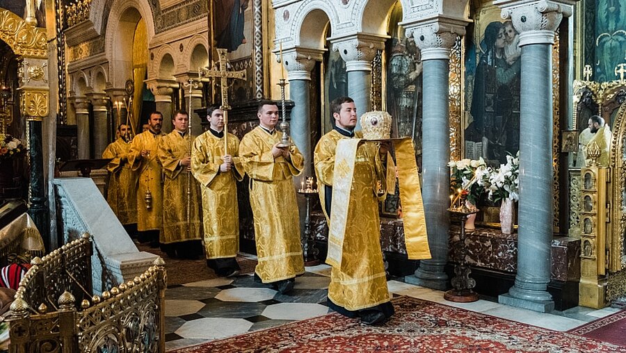 Ukrainisch-orthodoxer Gottesdienst in Kiew / © Andrey Lomakin (KNA)