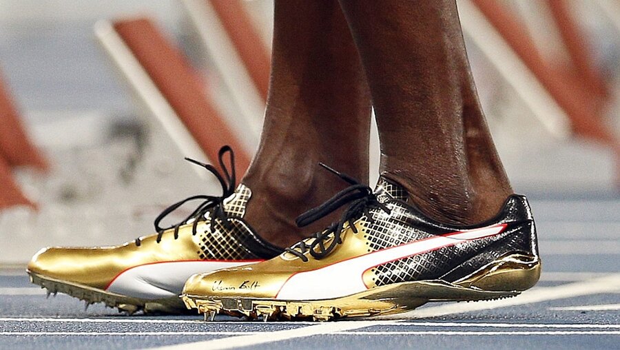 Erfolgsfüße von Usain Bolt  / © Yoan Valat (dpa)