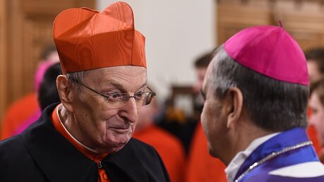 Joachim Kardinal Meisner mit Nuntius Eterovic am 6. März 2017 / © kna (KNA)