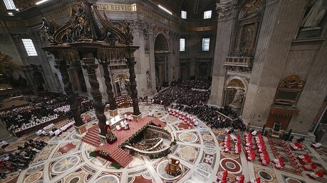 Papst Franziskus hat am Samstag im Rahmen eines feierlichen Konsistoriums im römischen Petersdom ... / © Stefano Rellandini/Pool (dpa)