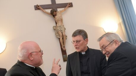 Kardinäle Marx, Woelki und Lehmann (dpa)