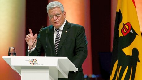 Bundespräsident Joachim Gauck am Tag der Deutschen Einheit / © Ralph Orlowski (dpa)