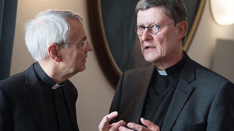 Erzbischof Schick und Kardinal Woelki / © Dedert (dpa)
