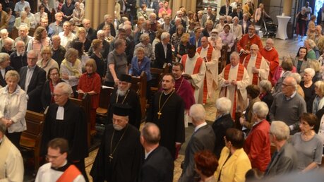 Feierlicher Einzug aller mitfeiernden Priester und Ökumene-Vertreter / © Beatrice Tomasetti (DR)
