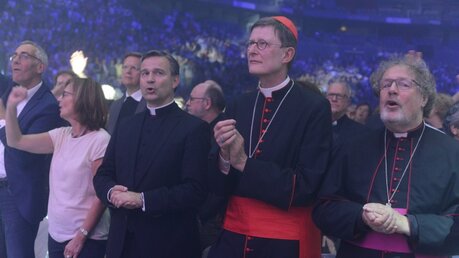 Generalvikar Hofmann , Kardinal Woelki und Weihbischof Steinhäuser / © Beatrice Tomasetti  (DR)