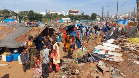 Die Ärmsten werden an die Peripherie der Millionenmetropole Hyderabad verbannt. (BONO)