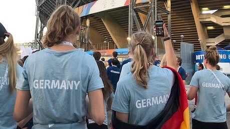 Deutsche Sportlerinnen der studierenden Nationalmannschaft in Neapel / © Elisabeth Keilmann (adh)