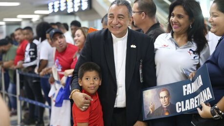 José Domingo Ulloa Mendieta, Erzbischof von Panama unter den Weltjugendtags-Pilgern / © Katharina Geiger (DR)