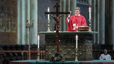 Kardinal Rainer Maria Woelki vor der Austeilung der heiligen Kommunion / © Henning Schoon (Kirchenzeitung Koeln)