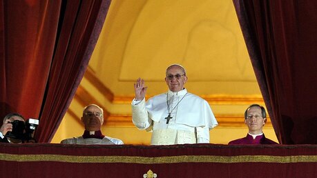 Kardinal Bergoglio wurde am 13. März 2013 vom Konklave zum neuen Papst gewählt.  (KNA)