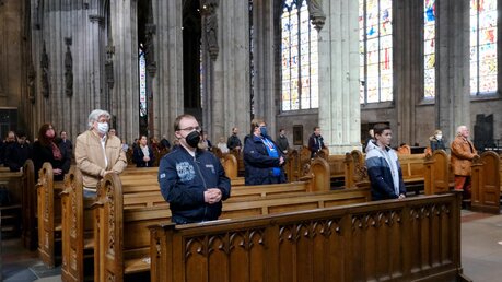 Messe im Kölner Dom am 3. Mai unter strengen Hygienevorschriften. / © Robert Boecker (Kirchenzeitung Koeln)