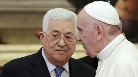 Papst Frankziskus und Mahmoud Abbas / © Andrew Medichini (dpa)