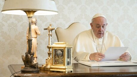 Papst Franziskus sendete eine Videobotschaft / © Vatican Media (KNA)