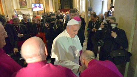 Ankunft des Papstes in der Kathedrale von Turin