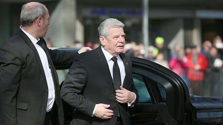 Ankunft von Bundespräsident Joachim Gauck  / © Oliver Berg (dpa)