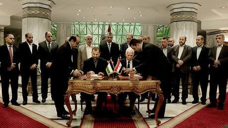 Versöhnungsabkommen zwischen Hamas und Fatah / © Nariman El-Mofty (dpa)