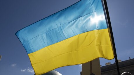 Ukrainische Fahne / © Paul Zinken (dpa)