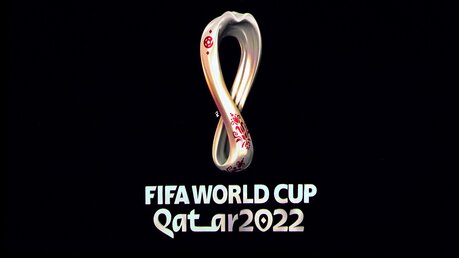 Das Logo der Fußballweltmeisterschaft 2022 in Katar / © Nick Potts (dpa)