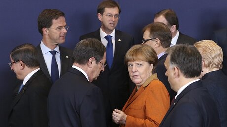 Kanzlerin Merkel beim EU-Gipfel / © Olivier Hoslet (dpa)