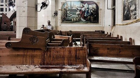 Anschlag auf die Kirche St. Georg in Tanta (Ägypten) / © Nariman El-Mofty (dpa)