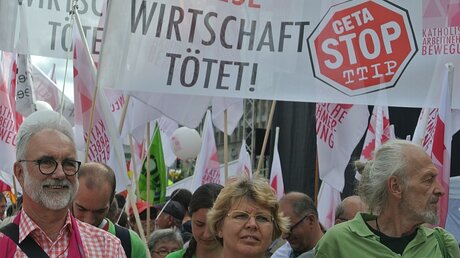 2016 in Stuttgart: Protest der KAB gegen TTIP  (KAB)