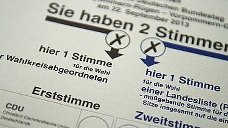 Stimmzettel für die Bundestagswahl / © Stefan Sauer (dpa)