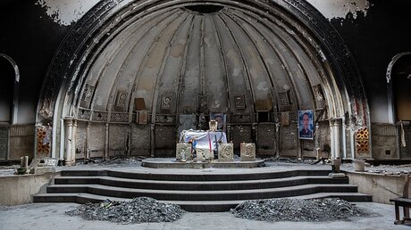Teilweise zerstörte Kirche im Irak / © Uygar Onder Simsek (KNA)