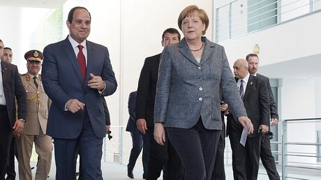 Kanzlerin Merkel und Ägyptens Präsident Abdel Fattah al-Sisi / © Rainer Jensen (dpa)