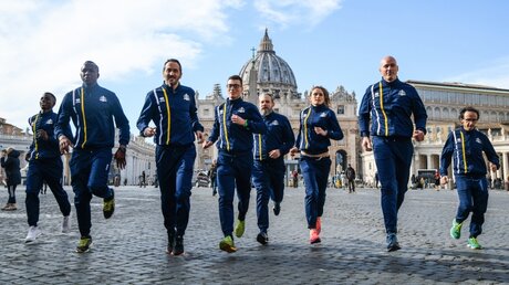 Athleten des Sportvereins des Vatikans "Athletica Vaticana" (Archiv) / © Cristian Gennari (KNA)