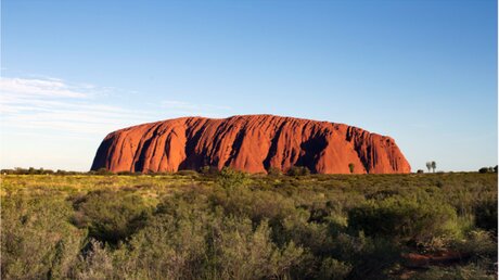 Der Uluru ist eines der Wahrzeichen Australiens. / © eo Tang (shutterstock)
