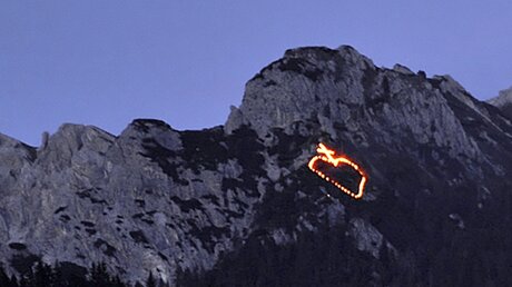 Bergfeuer zum Herz-Jesu-Fest in San Vigilio in Südtirol  / © Aqua Bad Cortina (epd)