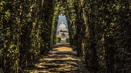 Blick aus den Gärten der Malteser auf den Petersdom / © Stefano dal Pozzolo (KNA)