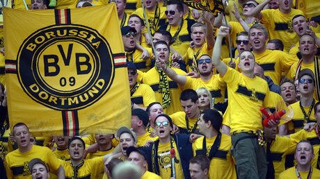 Fans bei Borussia-Spiel  (dpa)