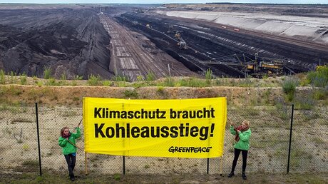 Greenpeace fordert Braukohle-Ausstieg / © Patrick Pleul (dpa)