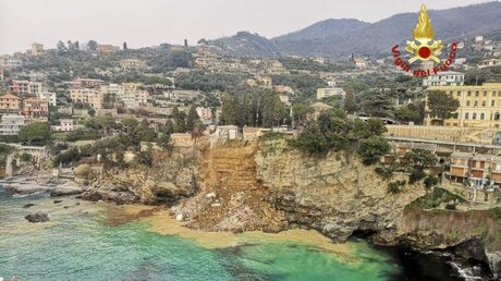Camogli, Küstenort in Ligurien, nach dem Erdrutsch / © Vigili del Fuoco (dpa)