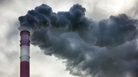 CO2-Ausstoß aus einem Industrieschornstein / © Anastasiia Tymoshenko (shutterstock)