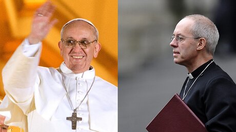  Papst Franziskus und Prima Welby (dpa)