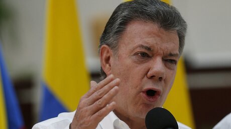 Kolumbiens Präsident Santos / © Orlando Barria (dpa)