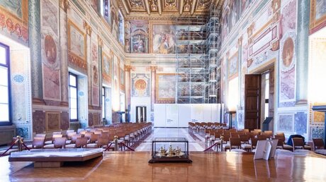 Der Saal der Päpste, Ort der Unterzeichnung der Lateranverträge, im Palazzo Lateranense / © Cristian Gennari/Romano Siciliani (KNA)