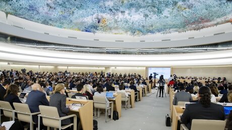 Der UN-Menschenrechtsrat in Genf / © Magali Girardin (dpa)