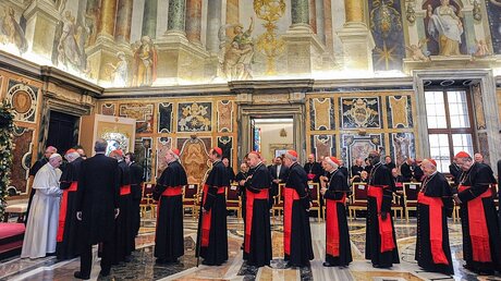 Die Kurie bei Papst Franziskus / © Stefano Carofei (KNA)