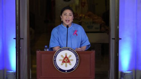 Die philippinische Vizepräsidentin Leni Robredo / © Aaron Favila (dpa)