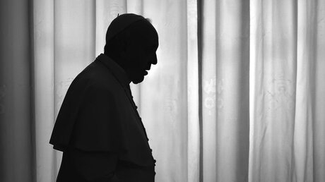 Die Silhouette von Papst Franziskus / © Stefano Spaziani/Romano Siciliani (KNA)