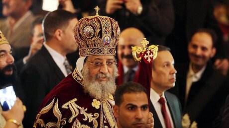 Koptischer Papst Tawadros II. feiert Weihnachtsmesse / © Khaled Elfiqi (dpa)