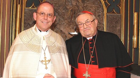 Enge Freundschaft: Bischof Ulrich Neymeyr und Karl Kardinal Lehmann (Bistum Mainz)