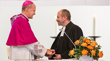 Bischof Overbeck und Präses Rekowski in Essen / © Pohl (Bistum Essen)