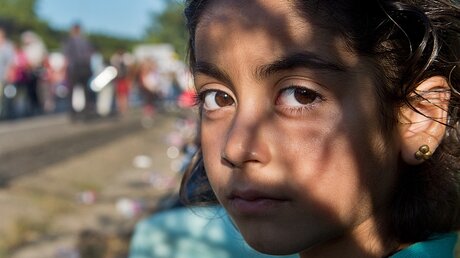 Flüchtlingskind / © Boris Roessler (dpa)